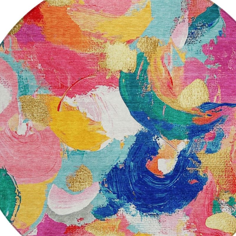 HomeRoots Abstract Transitional Rectangle Outdoor Rug