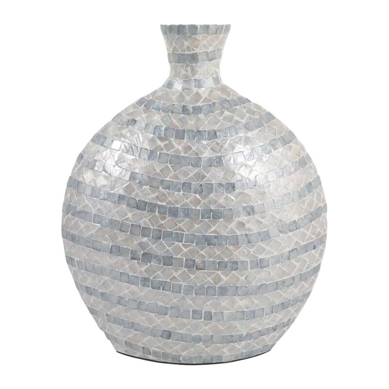 Decorative Vase - Ceramic Capiz Mosaic Gourd