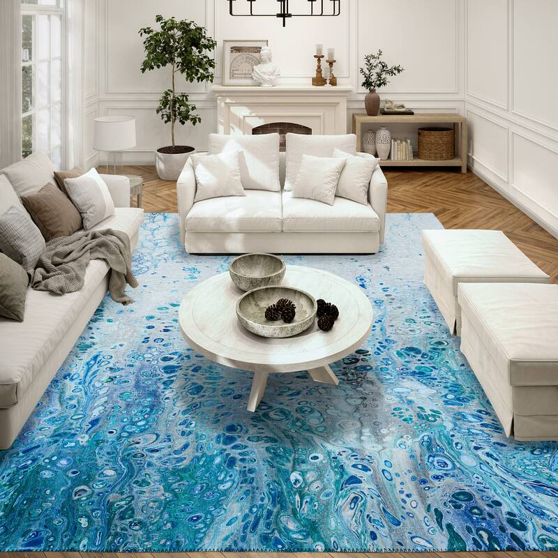 Addison Indoor/ Outdoor Karina Abstract Washable Area Rug