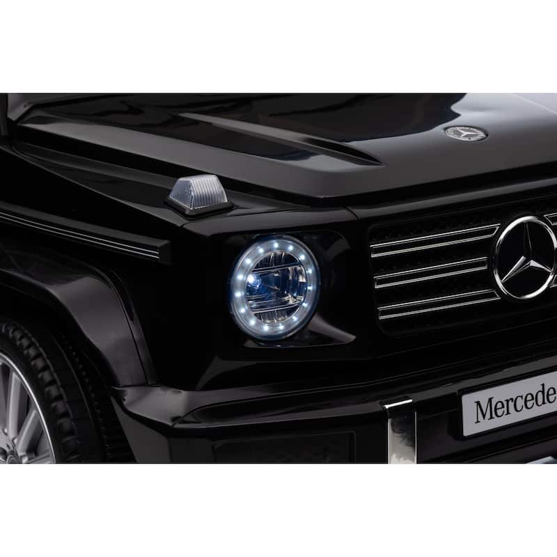 Licensed Mercedes-Benz G500 24V Kids Ride On Car with Remote, 3 Speeds, Bluetooth Music, LED Lights, USB/MP3 & Safety Belt