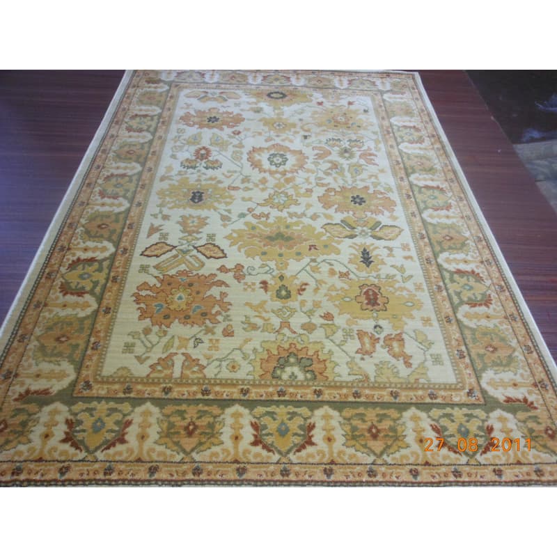 SAFAVIEH Heirloom Tamra Traditional Oriental Rug - 5'3" x 7'6" - Cream/Green