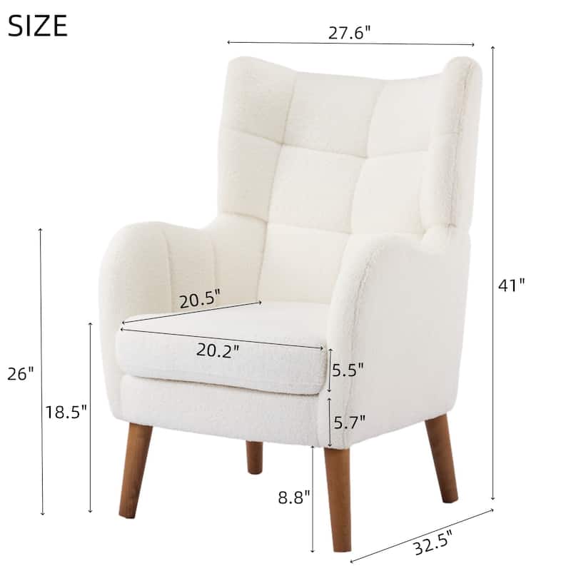 Modern Side Chair Accent Chair with Wood Legs, Office Chair Coffee Chair Reception Chair Lobby Chair