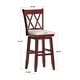 preview thumbnail 9 of 65, Eleanor Double X Back Wood Swivel Bar Stool by iNSPIRE Q Classic