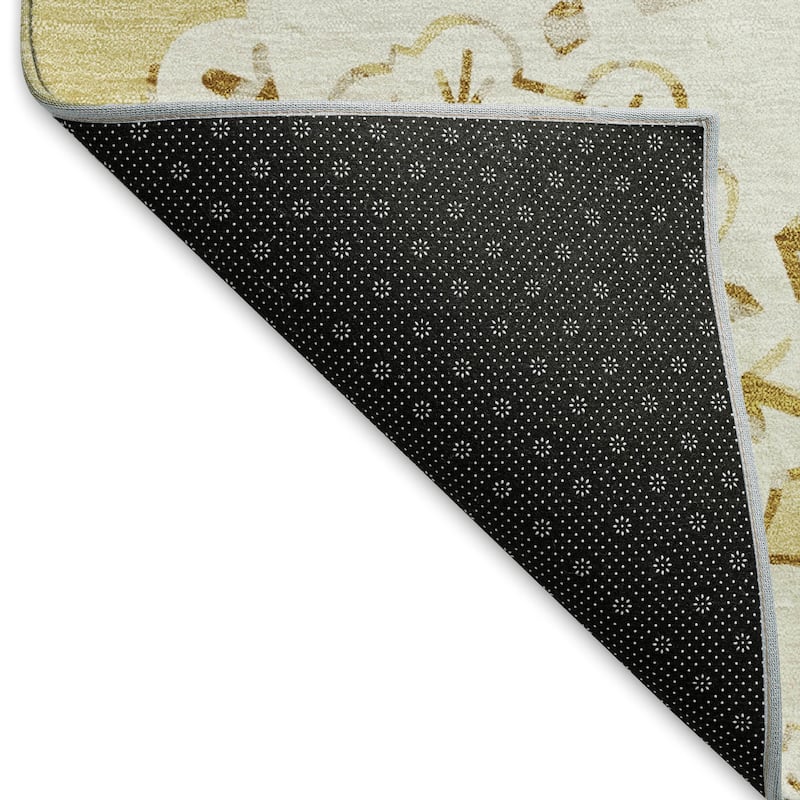 Machine Washable Indoor/ Outdoor Global Motif Chantille Rug