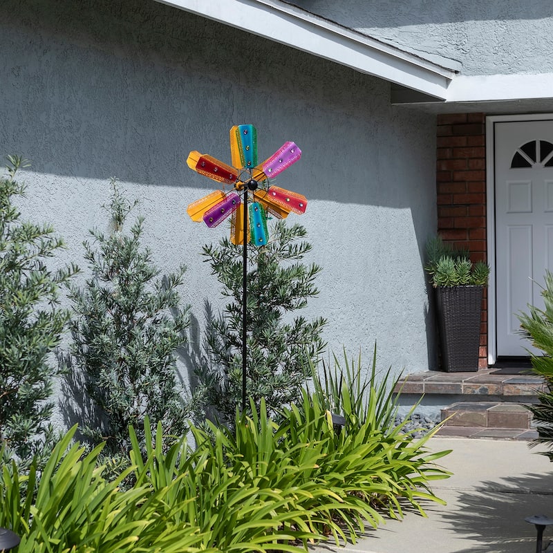 Alpine Corporation Outdoor Wind Spinner Stake Yard Decoration