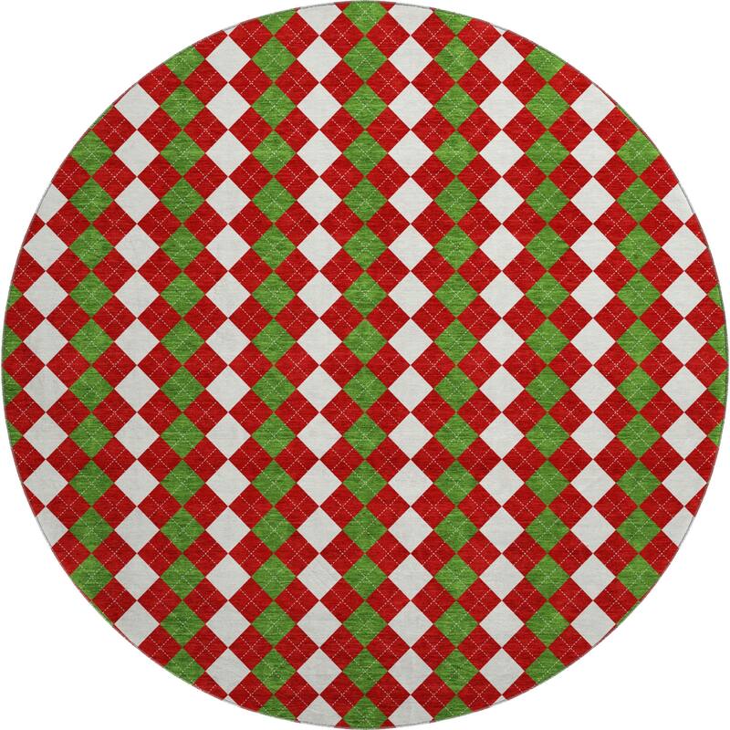 Premium Washable Super Soft Argyle Mayfield Rug