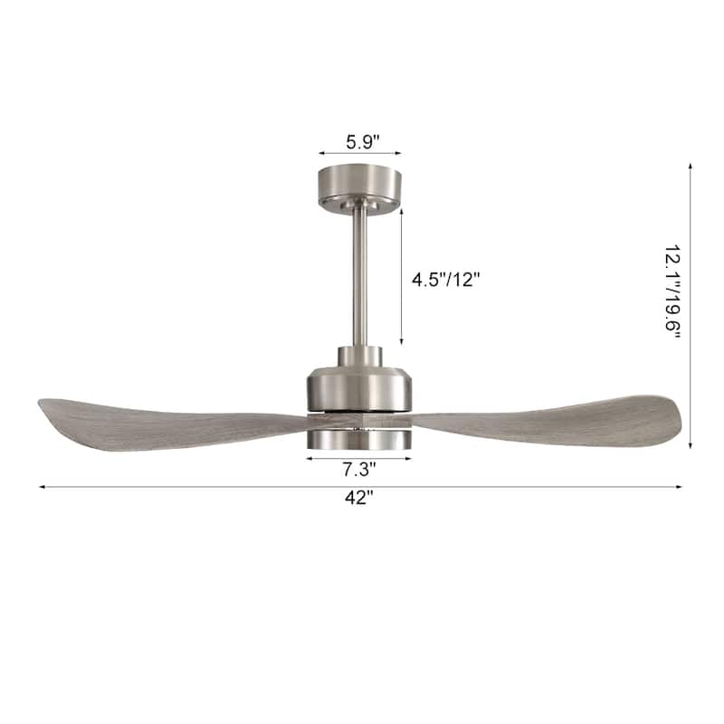 MLiAN 42 inch 3 ABS Blades Smart LED Ceiling Fan with Remote... - 42"