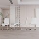 preview thumbnail 4 of 40, Modern Dining Chairs, PU Faux Leather High Back Upholstered Side Chair with C-shaped Tube Plating Metal Legs(Set of 4)