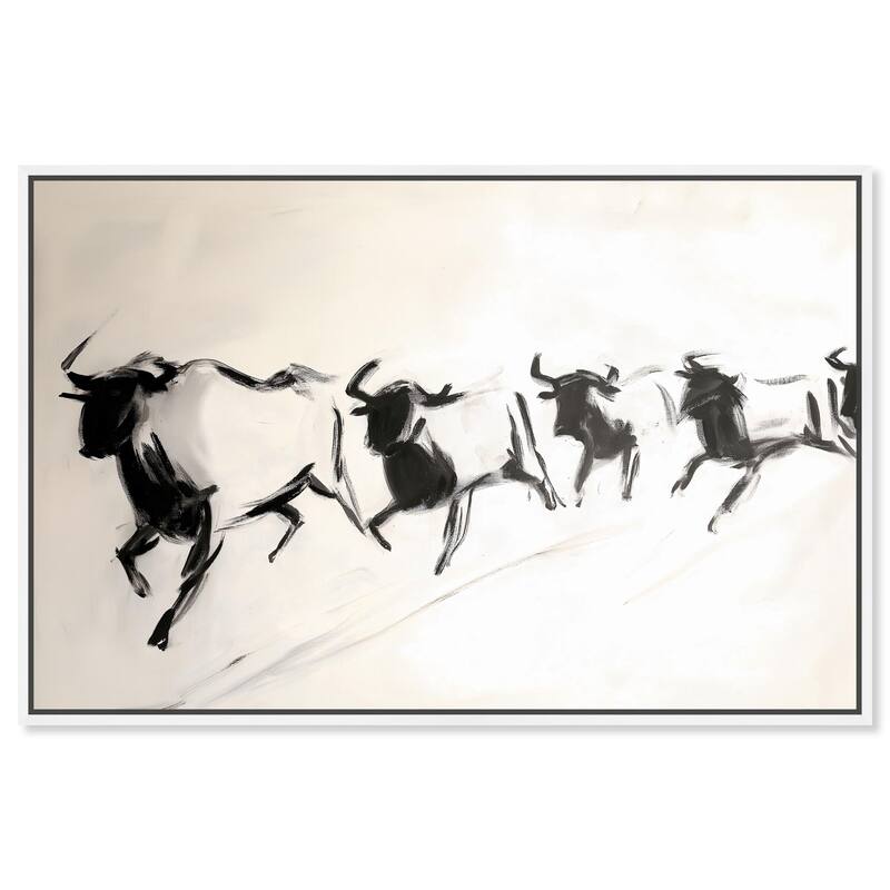 Bovine II Canvas by Art Remedy - White - 15" x 10"