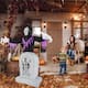 8ft Garden LED String Lights Grim Reaper and Grave Inflatable Halloween Decoration
