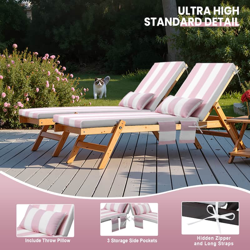 Pellebant Outdoor Lounge Chair Cushions with Pillow