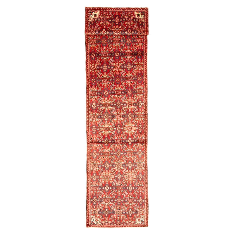 ECARPETGALLERY Hand-knotted Andelz Red Wool Rug - 2'11 x 16'6