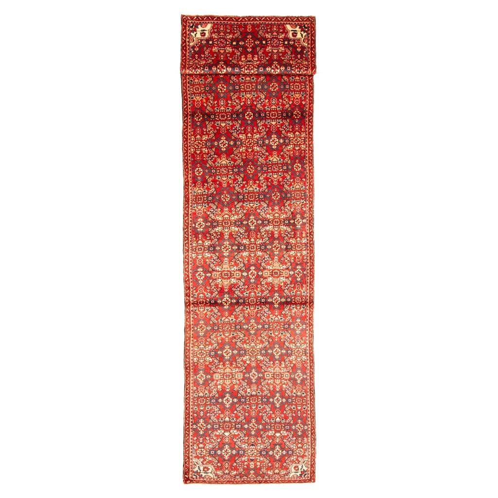 ECARPETGALLERY Hand-knotted Andelz Red Wool Rug - 2'11 x 16'6