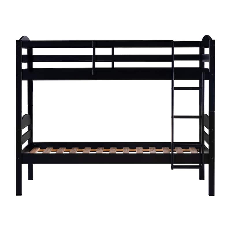 Walker Edison Solid Wood Convertible Twin-over-Twin Bunk Bed