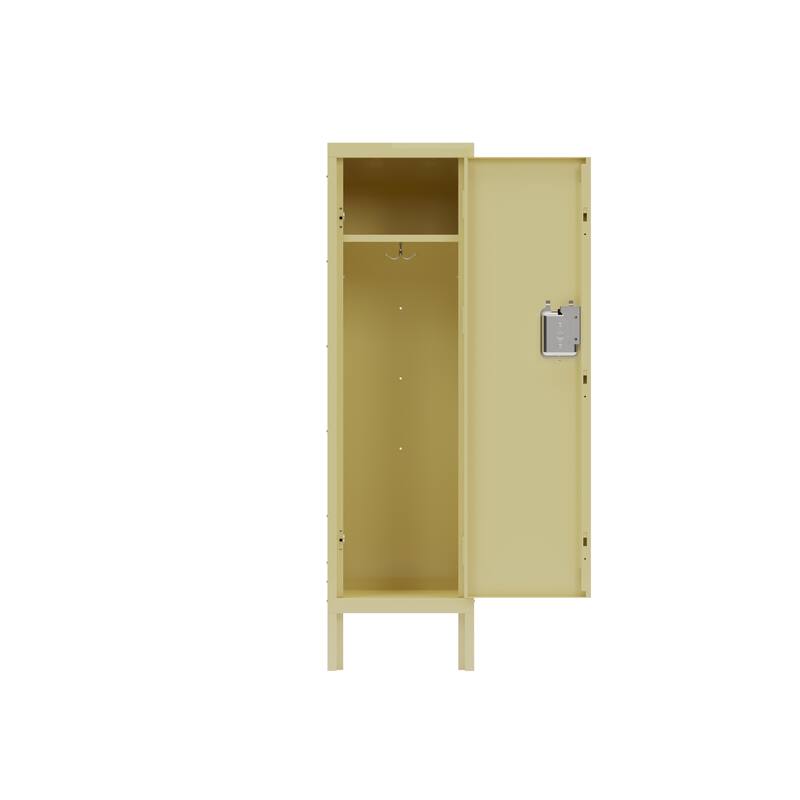 Roomfitters 1 Door Tall Metal Storage Locker, Retro Industrial Steel Cabinet for Gym Office or Bedroom