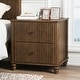 preview thumbnail 101 of 116, Wood NightStand with Metal Handle