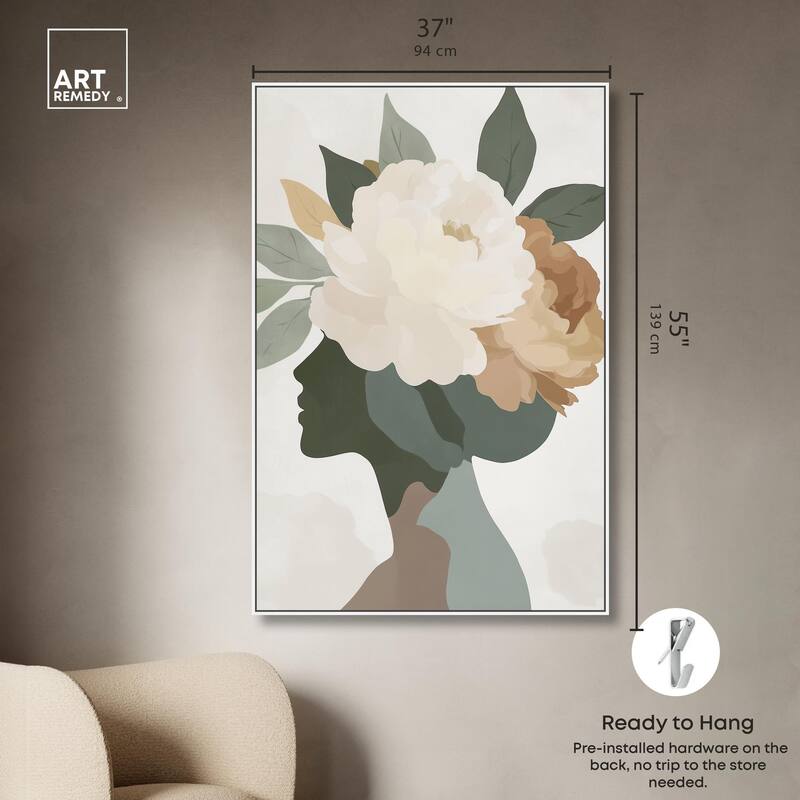 Floral Headpiece I Canvas by Art Remedy