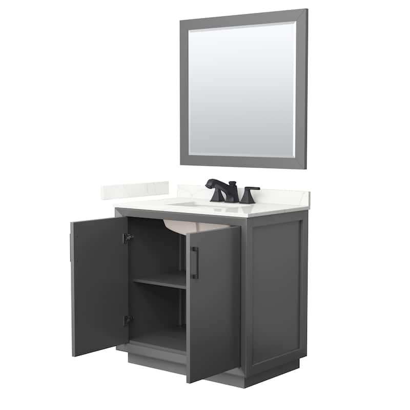 Wyndham Collection WCF414136S-QTZ-US3M34 Strada 36" Free Standing