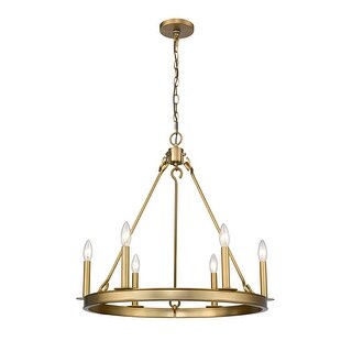 Barclay 6 Light 25 inch Olde Brass Chandelier