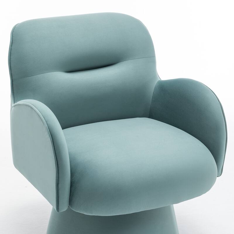 SEYNAR Modern Glam Velvet 360 Degree Swivel Armchair