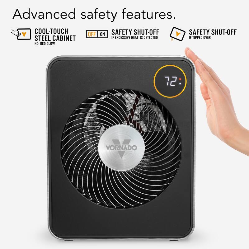 Vornado VMHi600 Whole Room Metal Space Heater, Digital Thermostat