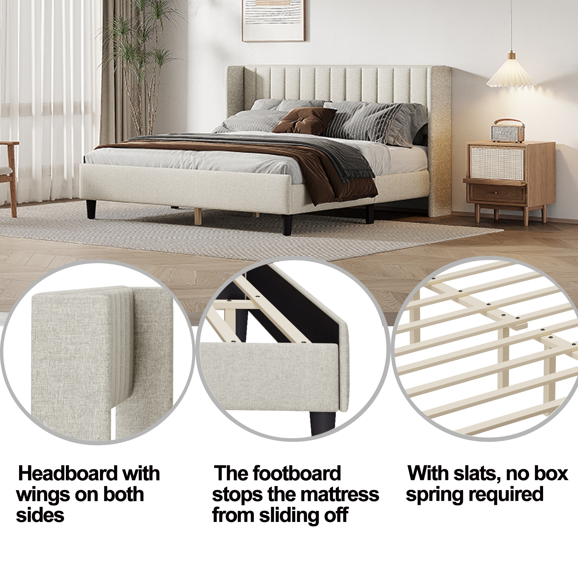 King size mattress hot sale box spring and frame