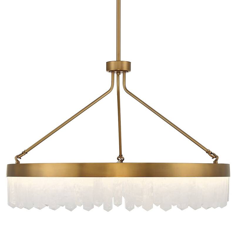 Savoy House 7-1621-53 Landon 34" Wide LED Crystal Ring Chandelier - Warm Brass
