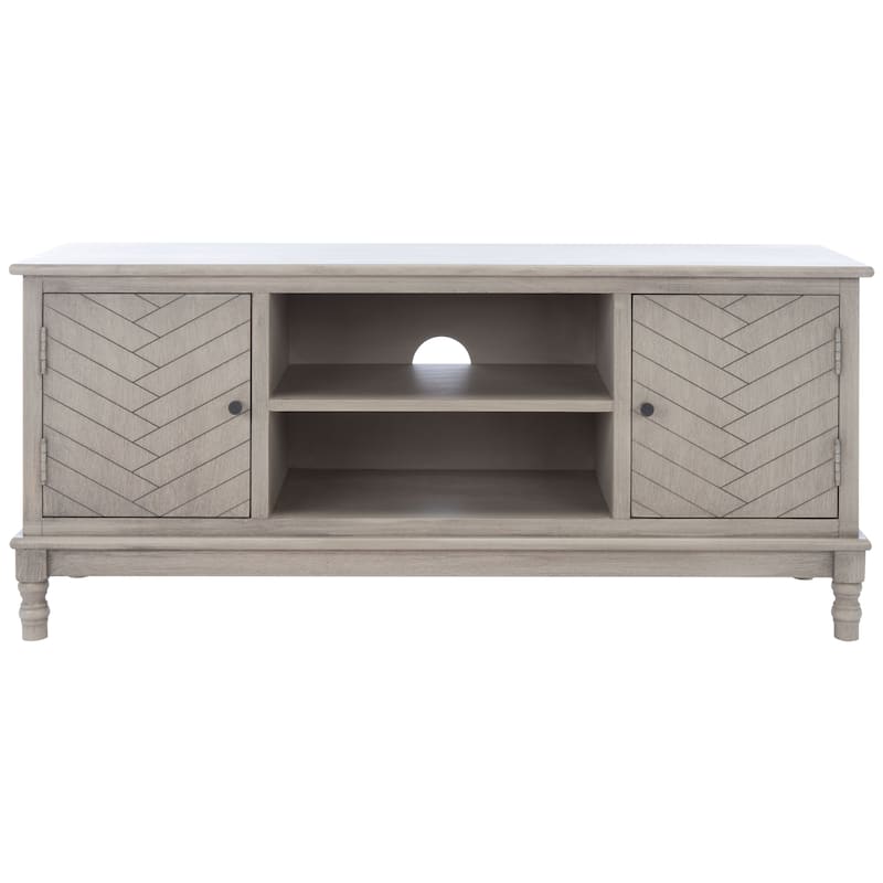 SAFAVIEH Magnolia 2-Door 2-Shelf Storage TV Media Stand - 47.3" W x 15.8" L x 20" H