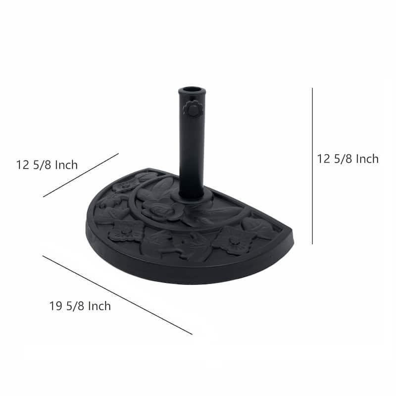 Isle Half Round Outdoor Patio Umbrella Base Stand
