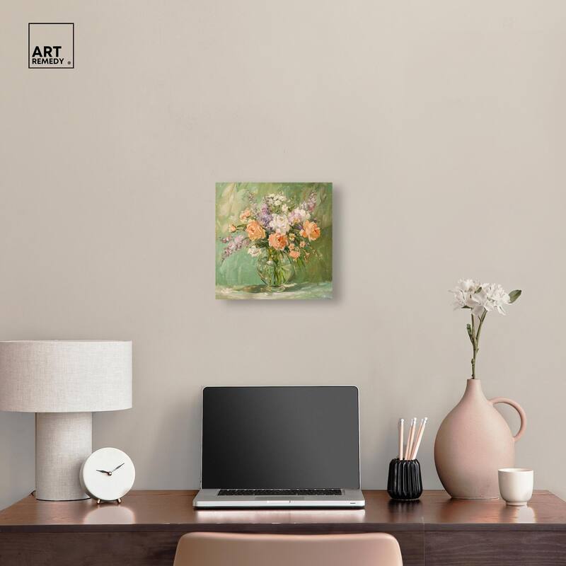 Vase and Greenery Canvas by Art Remedy, Gallery Wrapped