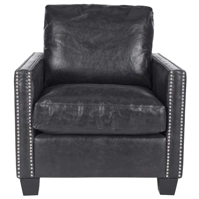 SAFAVIEH Cassondra Antique Black Club Chair - 29.5" x 32.3" x 32.3" - 30Wx32Dx32H