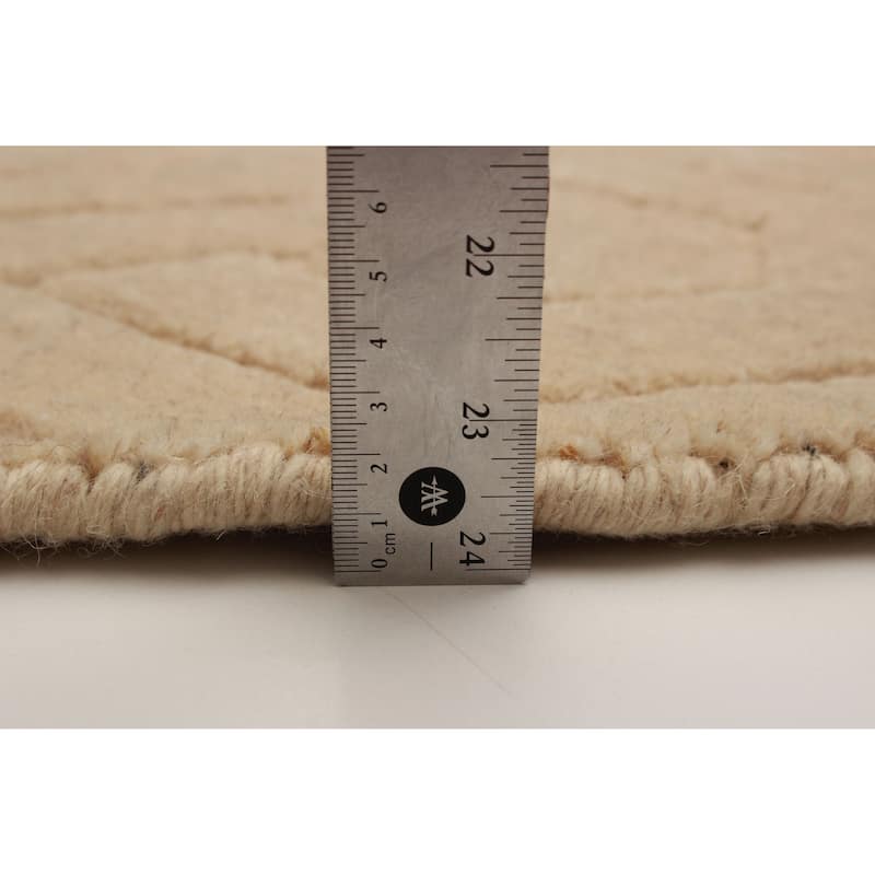 Kashkuli Gabbeh Beige Rug 4'0" x 4'0" - 4'0 x 4'0