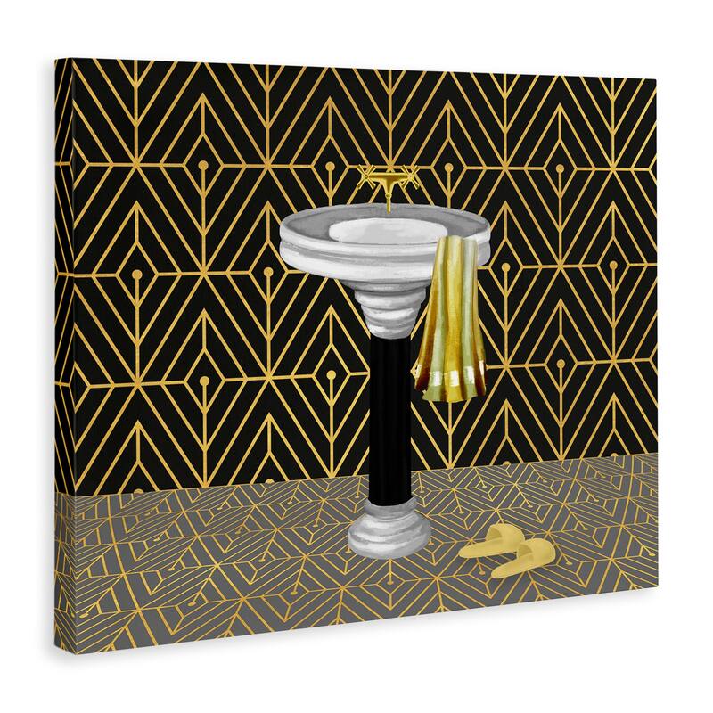 Stupell Deco Style Glam Bathroom Canvas Wall Art Design By Conrad Knutsen