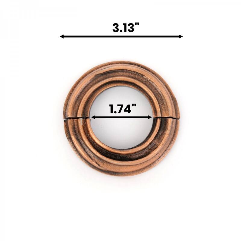 Antique Copper Oil Rubbed Radiator Flange Spiral 1-1/4" (IPS) Pipe Flange: 1-3/4" I D ; 3-1/8" OD Renovators Supply