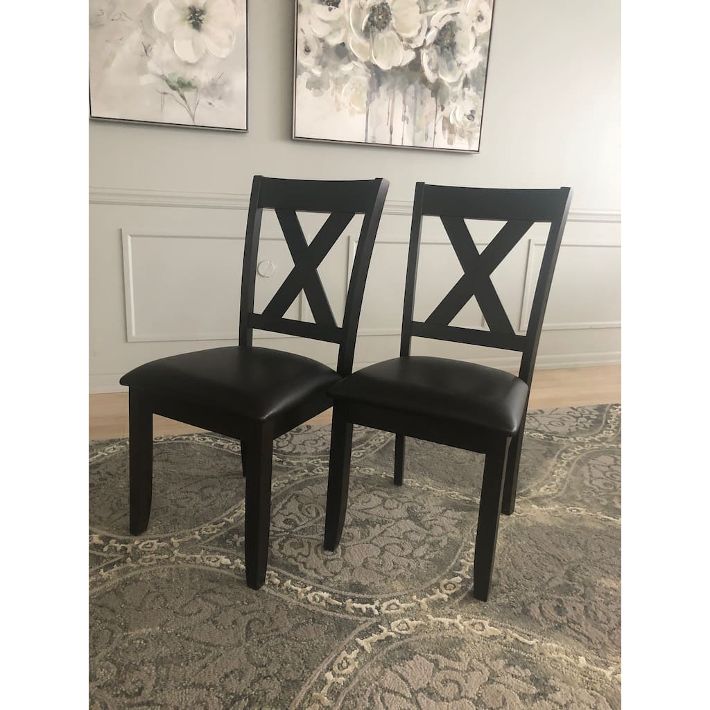 Pair of Solid Wood Dining Chairs