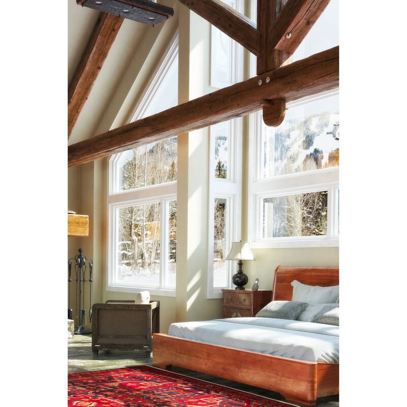 Anadol Navy, Red Rug 4'6" x 6'10" - 4'6 x 6'10
