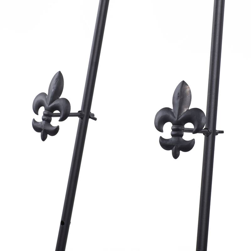 Black Metal Extra Large Adjustable 3 Tier Scroll Display Easel with Chain Support