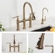 preview thumbnail 27 of 66, Kraus Allyn Traditional 3-Function Bridge Pulldown Kitchen Faucet