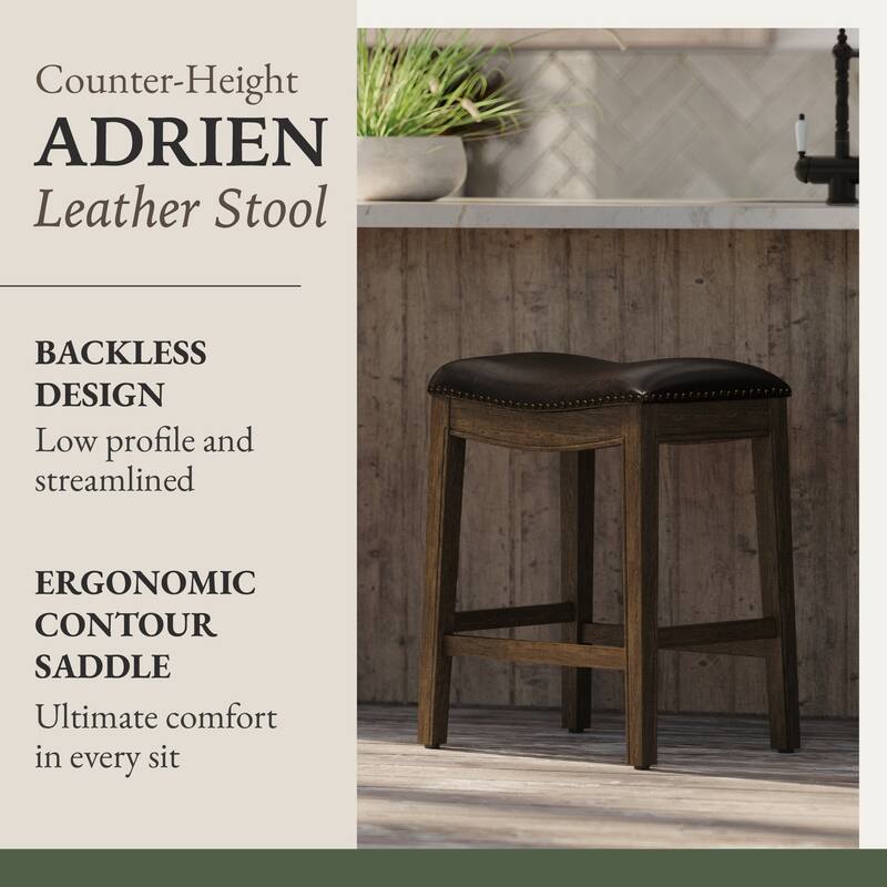 Maven Lane Adrien Saddle Kitchen Dining Stool