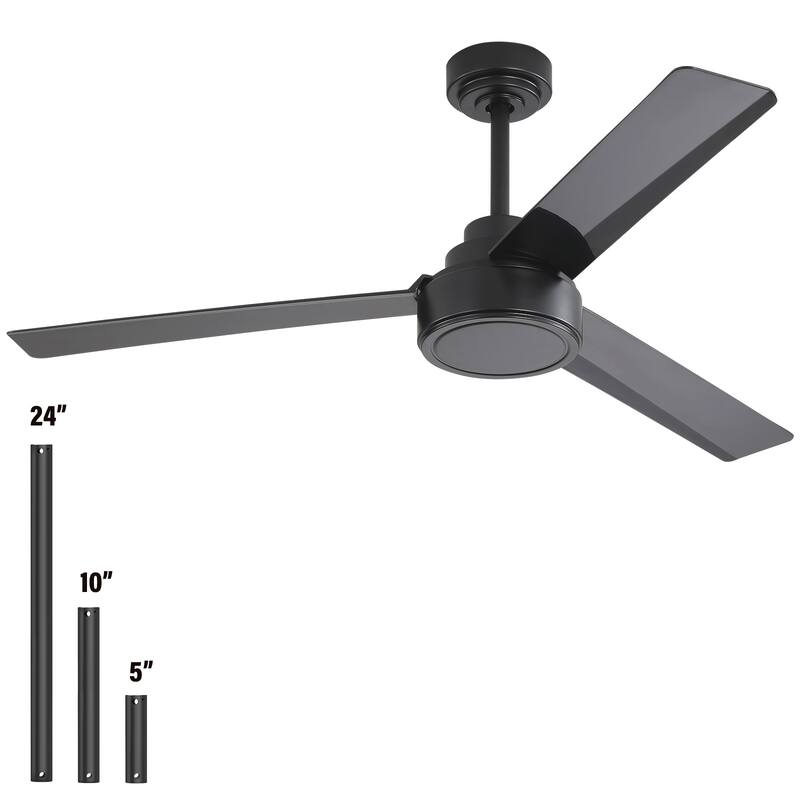 52 inch Modern Ceiling Fan With Remote Control(No Light),6 WInd Speed,Reversible Airflow