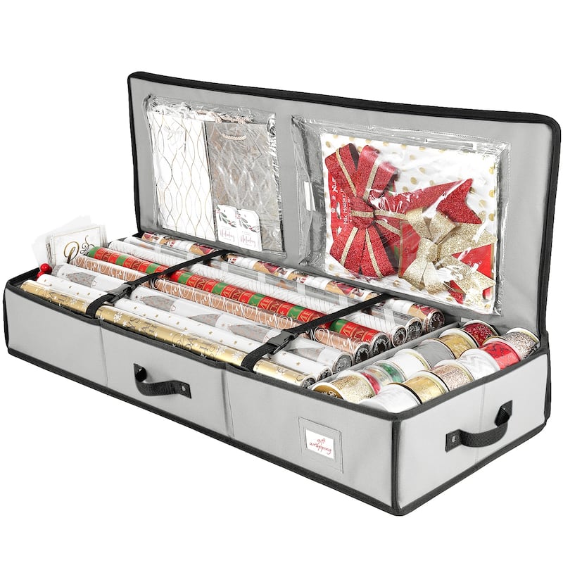 Empyrean Wrapping Paper Storage Container - Medium - Medium/Silver