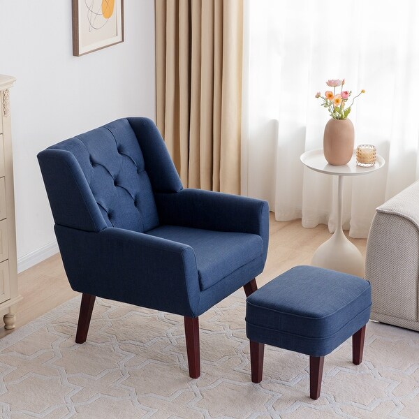 Blue and grey armchair discount