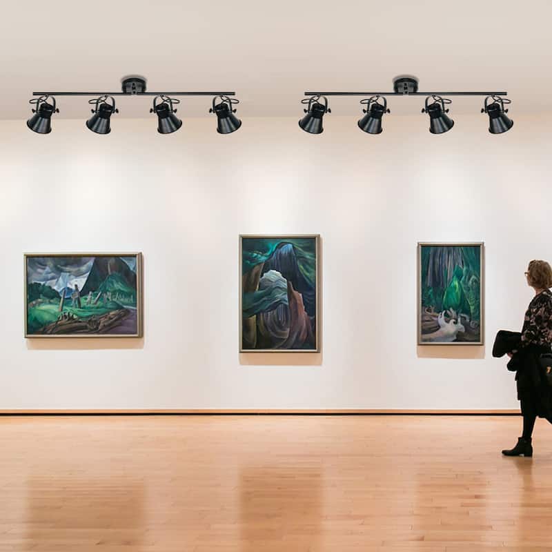 Track Lighting Fixtures Ceiling Track Light with Dimmable Adjustable Head - 4-Light