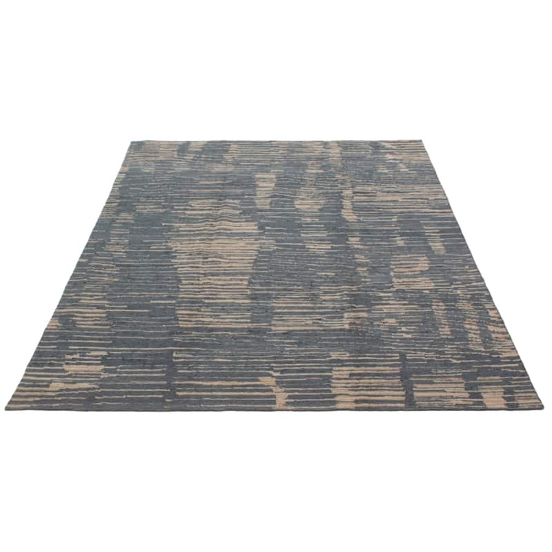 ECARPETGALLERY Hand-knotted Tangier Grey Wool Rug - 7'10 x 9'10
