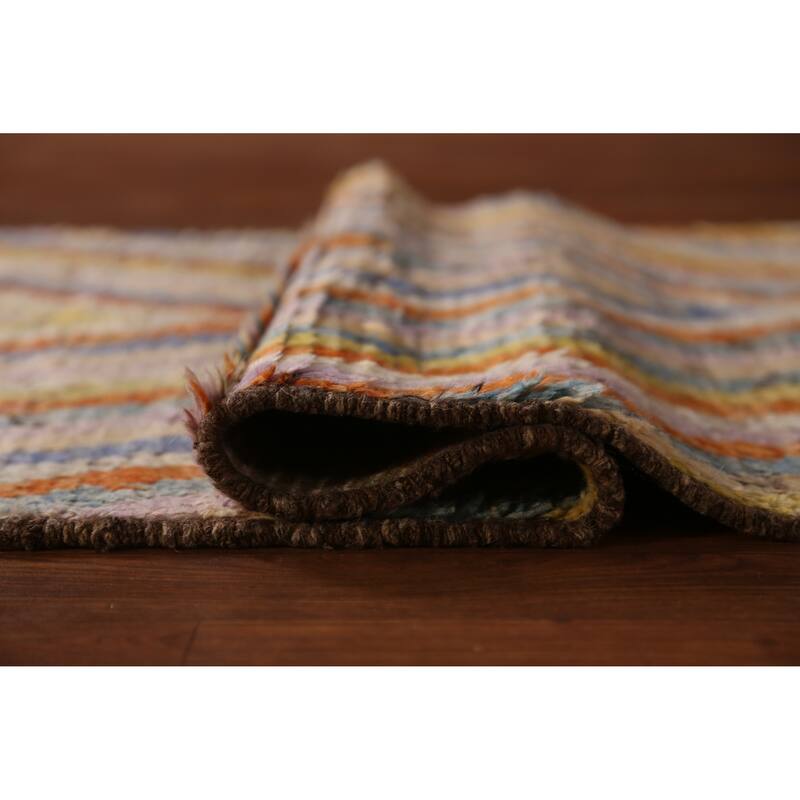 Chevron Style Moroccan Runner Rug Handmade Wool Carpet - 2'10" x 9'7"