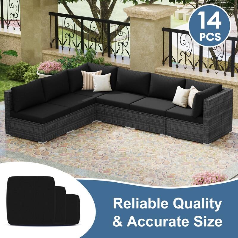 FINCATI 27" × 27" Outdoor Cushion Replacement Cover, Cushion Slipcover for Sectionals, Patio Seat Cover 27 Inches (COVER ONLY!)