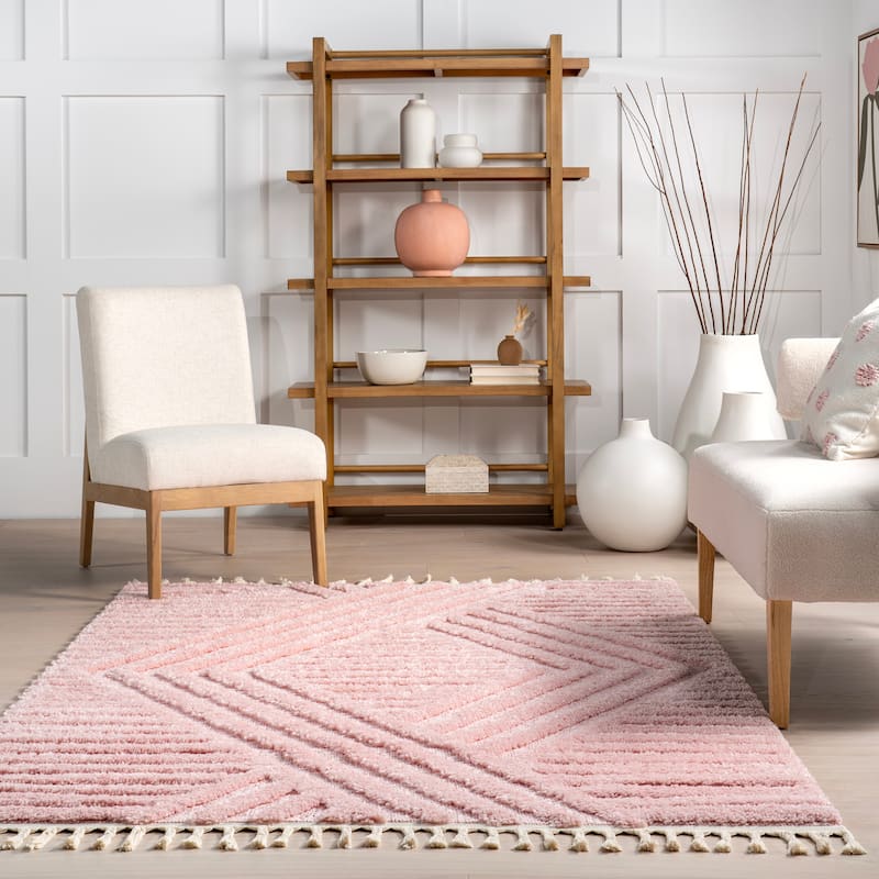 Nuloom Risette Geometric Shag Tassel Area Rug