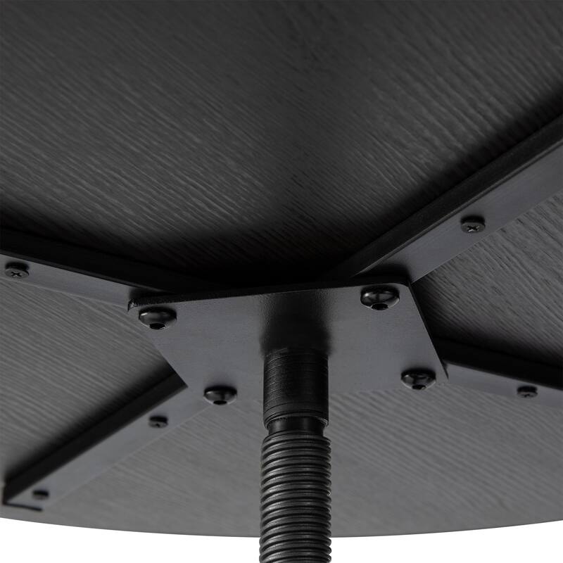 Glitzhome Modern 3-Piece Wooden Swivel Bar Stools & Height Adjustable Pub Table Set