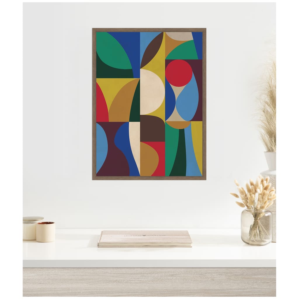 Kate and Laurel Abstract 03 by Rachel Lee Framed Canvas Wall Art Print