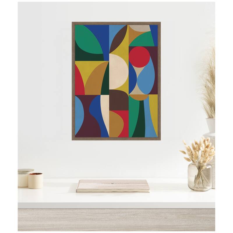 Kate and Laurel Abstract 03 by Rachel Lee Framed Canvas Wall Art Print